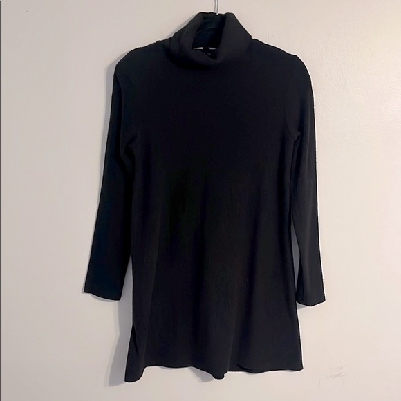 Lulu's Black Long Sleeve Turtleneck Sweater‎ Dress Ribbed - Picture 1 of 6